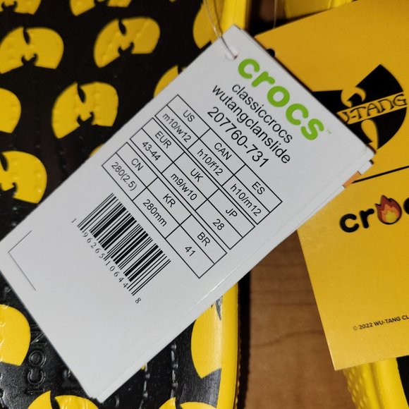 Wutang Croc Slide NWT M10 W 12 main image 6